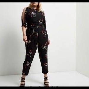 ASOS Curve River Island Floral Jumpsuit